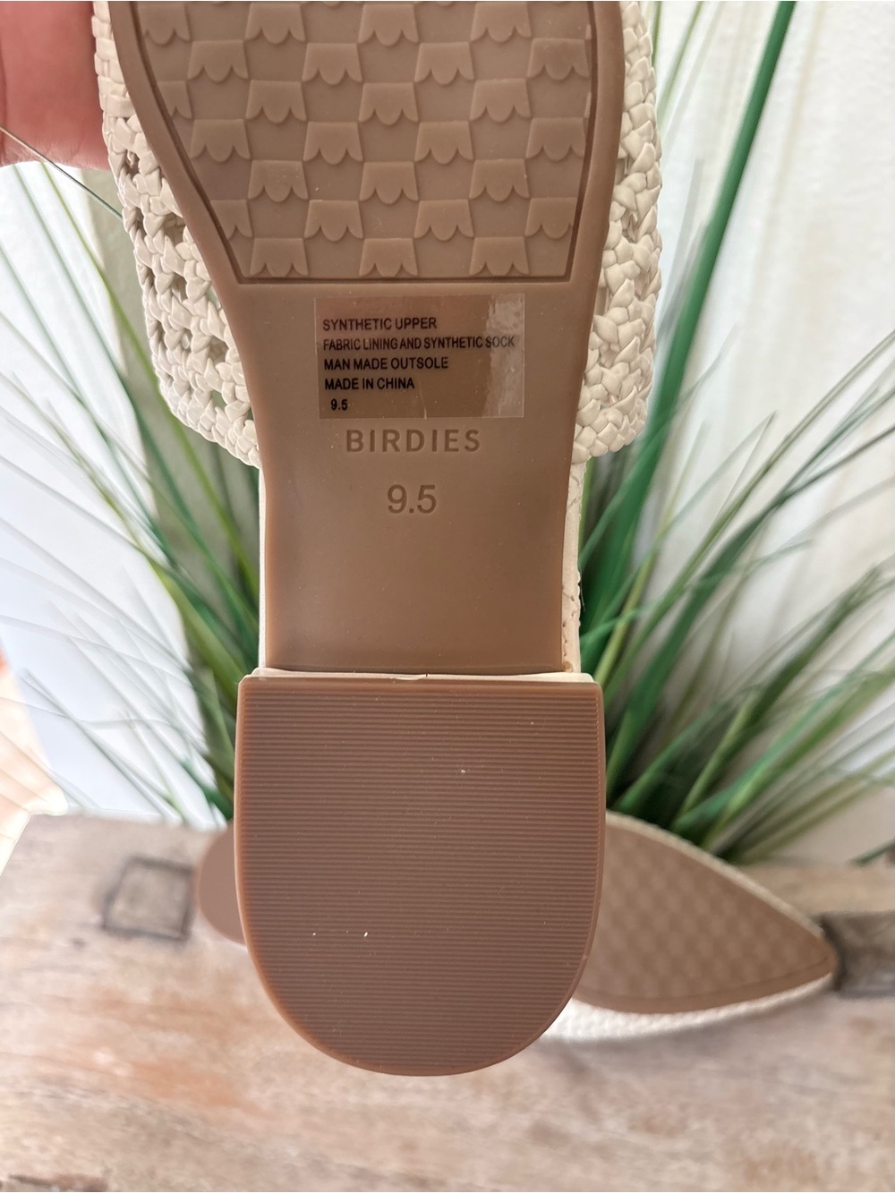 Birdies Woven White Cream Mules - Picture 8 of 8